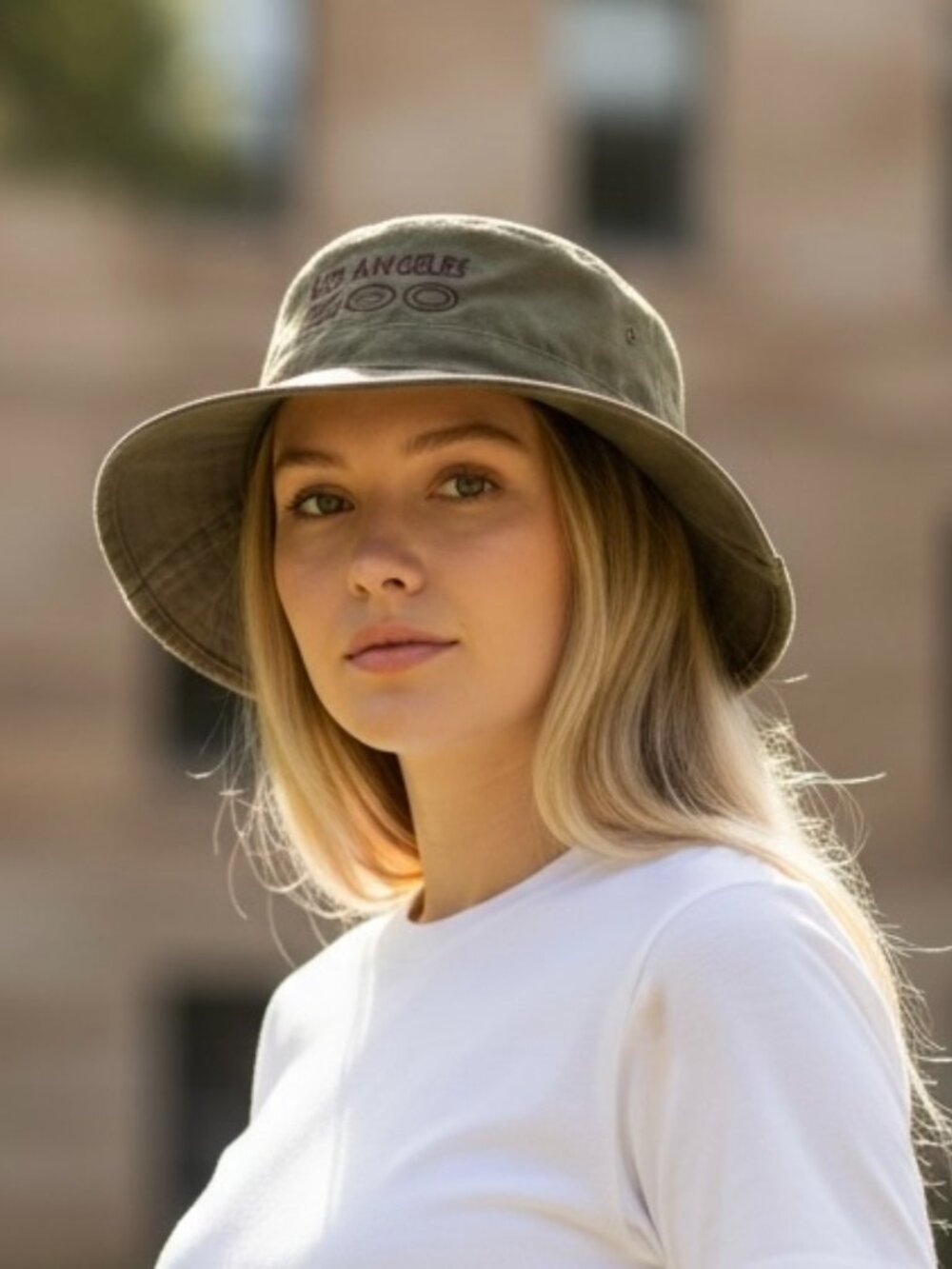 Los Angeles Zoo bucket hat Safari style khaki vintage cap